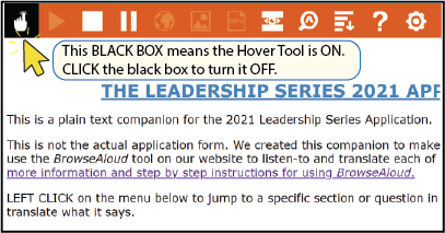 This BLACK BOX means the Hover Tool is ON.
CLICK the black box to turn it OFF. 